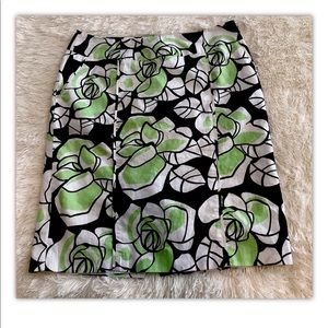 Cato Multi Color Linen Blend Lined Skirt 14